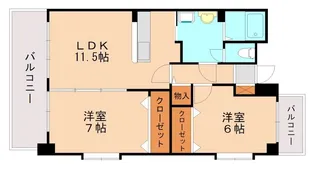 アスティオン真州崎【2階】の間取り