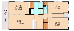 ステラⅠ【203号室】の間取り