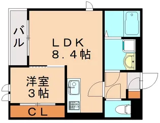 GRANDTIC-香椎Light【1階】の間取り