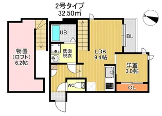 GRANDTIC−香椎LIGHT【2階】の間取り