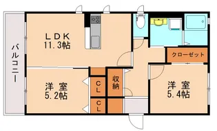 GRAND・ENA【102号室】の間取り