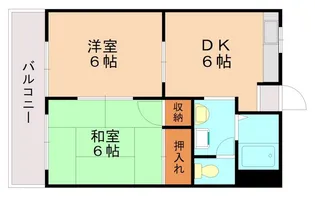 ドミール若宮B【203号室】の間取り