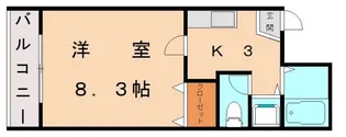ルプレ今の庄【202号室】の間取り
