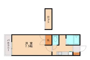 フィオーレ名島【202号室】の間取り