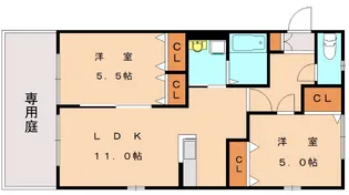 オマージュ イースト【1階】の間取り