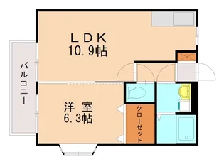 サニーハイツ香住丘【101号室】の間取り