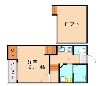 クレオ千早【103号室】の間取り