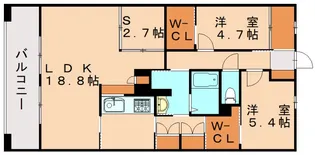 Nudgeone.照葉【8階】の間取り