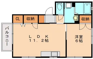 ルミエール八田B【203号室】の間取り