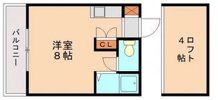 レジデンス香椎【208号室】の間取り