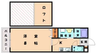 ひよこハイツ【201号室】の間取り