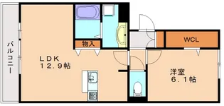 オータムスクエア【102号室】の間取り