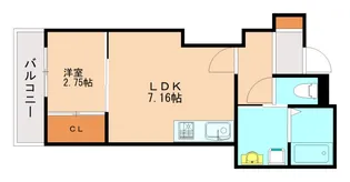 Charme Maison 香椎【102号室】の間取り