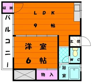 コーポ浮羽【203号室】の間取り