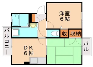 プレミールカタオサ【201号室】の間取り