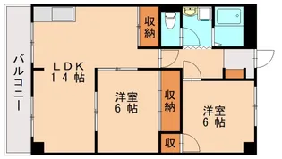 コーポ舞松原【301号室】の間取り