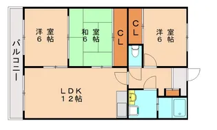 グリーンハイツ若宮【201号室】の間取り