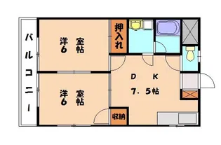 日野ハイツ【303号室】の間取り