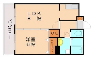 ヴィンテージ唐原2【307号室】の間取り