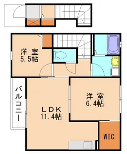 エクセル名島【201号室】の間取り