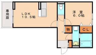 シエル原田【1階】の間取り