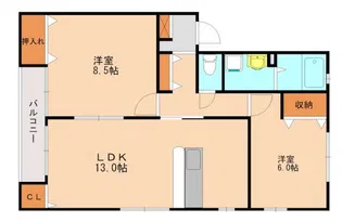 グランシャリオ古賀A【1階】の間取り