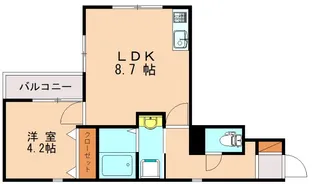 Amanecer【102号室】の間取り