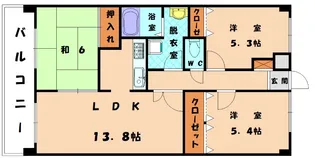 プレステージ和白Ⅲ【6階】の間取り