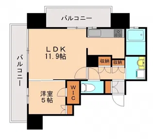 RJRプレシア千早【808号室】の間取り