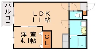 Luana唐原【3階】の間取り