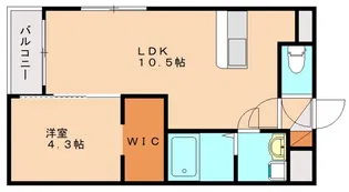Crecia和白東Ⅲ【203号室】の間取り