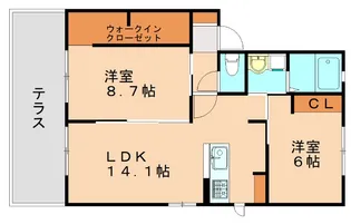 エミール篠栗E【101号室】の間取り