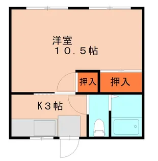 篠栗第一コーポB【202号室】の間取り