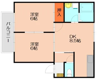シルエーラ内橋C【201号室】の間取り