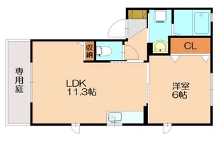 ラ・マルシュⅣ【102号室】の間取り