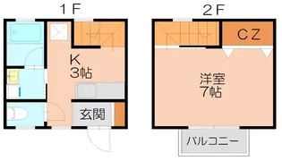 フルールシャレー【1号室】の間取り