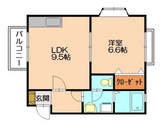 サンセール和田【102号室】の間取り