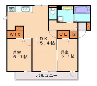 コートアゼリア【1階】の間取り