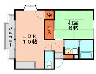 サンハイツ植木【102号室】の間取り