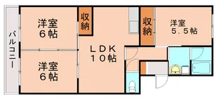 カーサ内橋【2階】の間取り