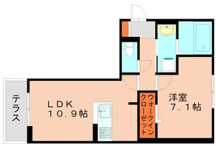 エレガンス仲原西【1階】の間取り