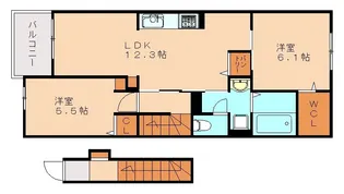 カルマ エール【203号室】の間取り