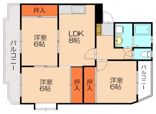 サンハイツKUDO【405号室】の間取り