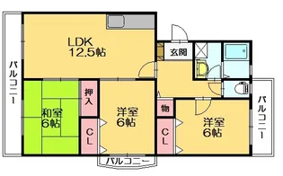 キャピタル長者原【4階】の間取り