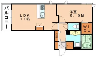 サンフィットハイツ十一号館【3階】の間取り