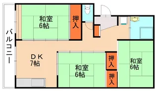 美萩ビル【202号室】の間取り
