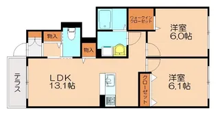ステラガーデン【104号室】の間取り