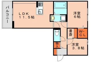 ジャルダン【3階】の間取り