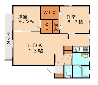 エミール篠栗D【101号室】の間取り