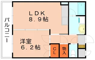 グランマコイ柚須【201号室】の間取り